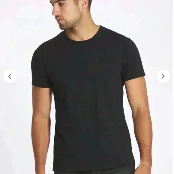 Cuts Clothing Navy Crew Split Hem Men's Tee - Picture 1 of 7